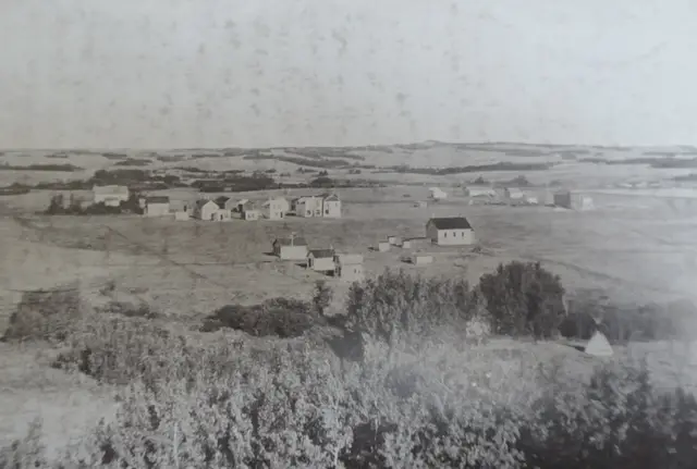 Early Punnichy buildings on the open prairie